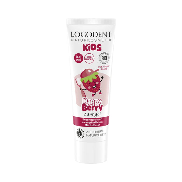 Био Детска гел-паста за зъби ягода Happy Berry, 75ml, Logodent