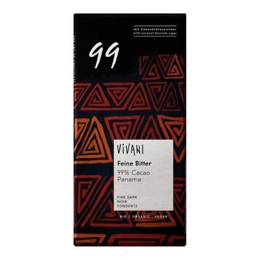Био Натурален Шоколад, 99% панамско какао, 80g, Vivani