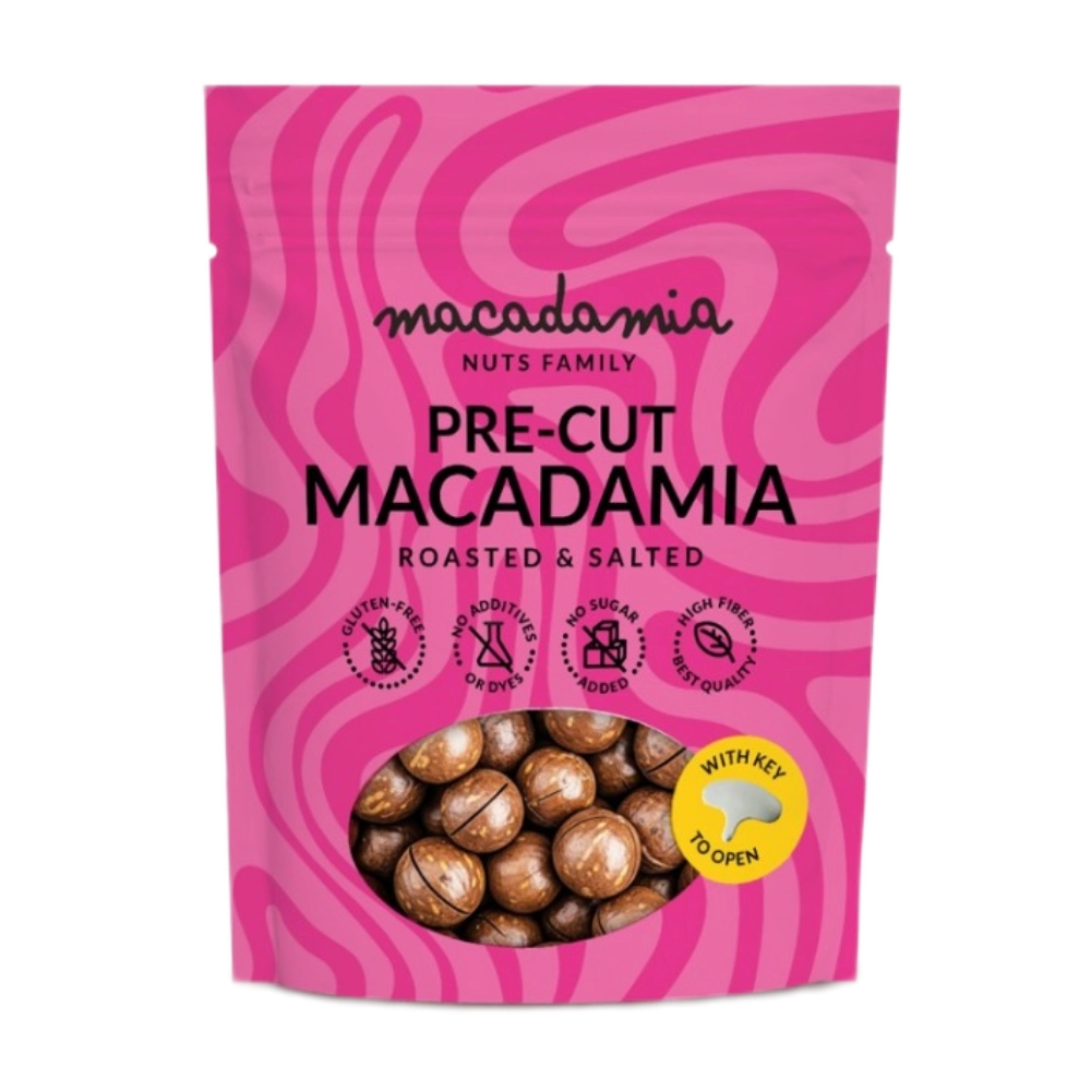 Макадамия - печена, осолена, с черупка, 150g,  Macadamia Nuts Family