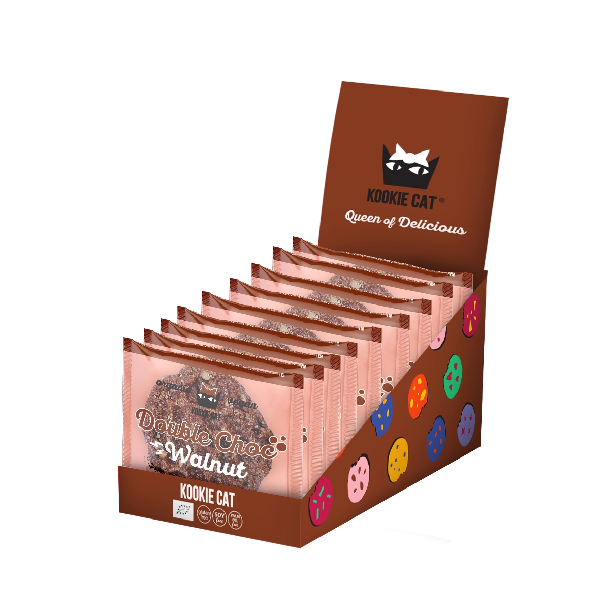 Био Курабийка с Двоен шоколад и Орехи, 50g, Kookie Cat