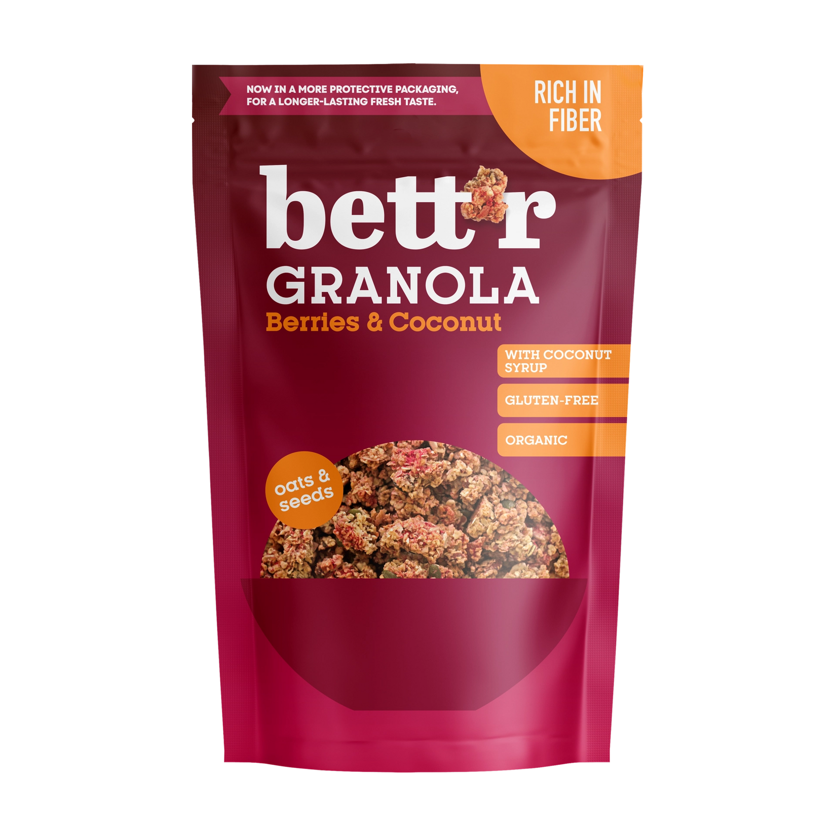 Био Гранола с Горски Плодове и Кокос, 300g, Bett'r