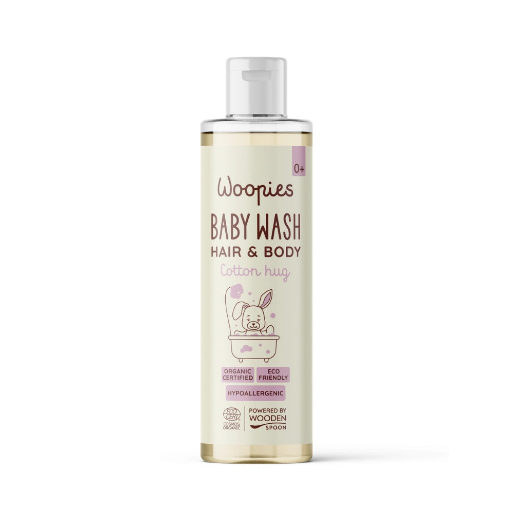 Био Бебешки Измивен Гел за Коса и Тяло Cottong Hug, 200ml,  Woopies