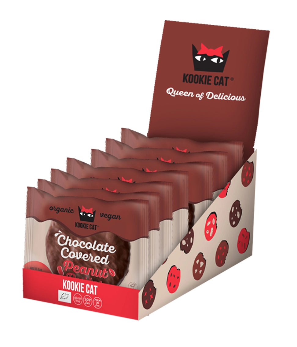 Био Курабийка Шоколад и  Фъстъчен тахан,без добавена захар, 50g, Kookie Cat