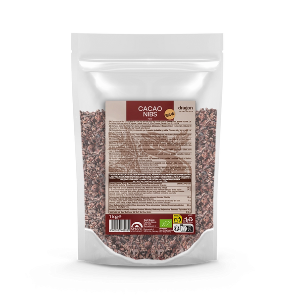 Био Какаови Зърна, счукани, 1kg, Dragon Superfoods