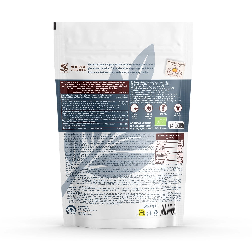 Био Протеинов Шейк Супермикс, 500g, Dragon Superfoods