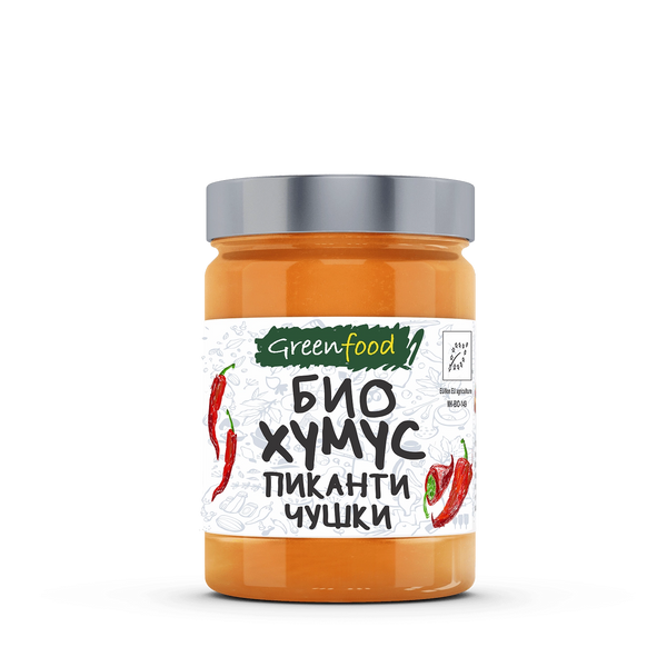 Био Хумус Пикантен с Чушки, 280g, Green food
