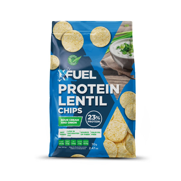 Протеинов чипс Лук и сметана, 70g, Xfuel