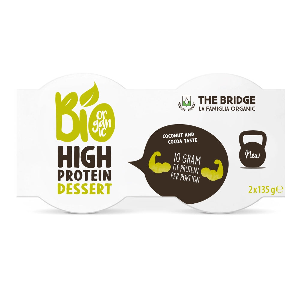 Био Протеинов десерт кокос и какао, 2х135g, The Bridge