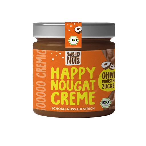 Био Лешниково Какаов Крем за Мазане Happy Nougat, 250g, Naughty Nuts