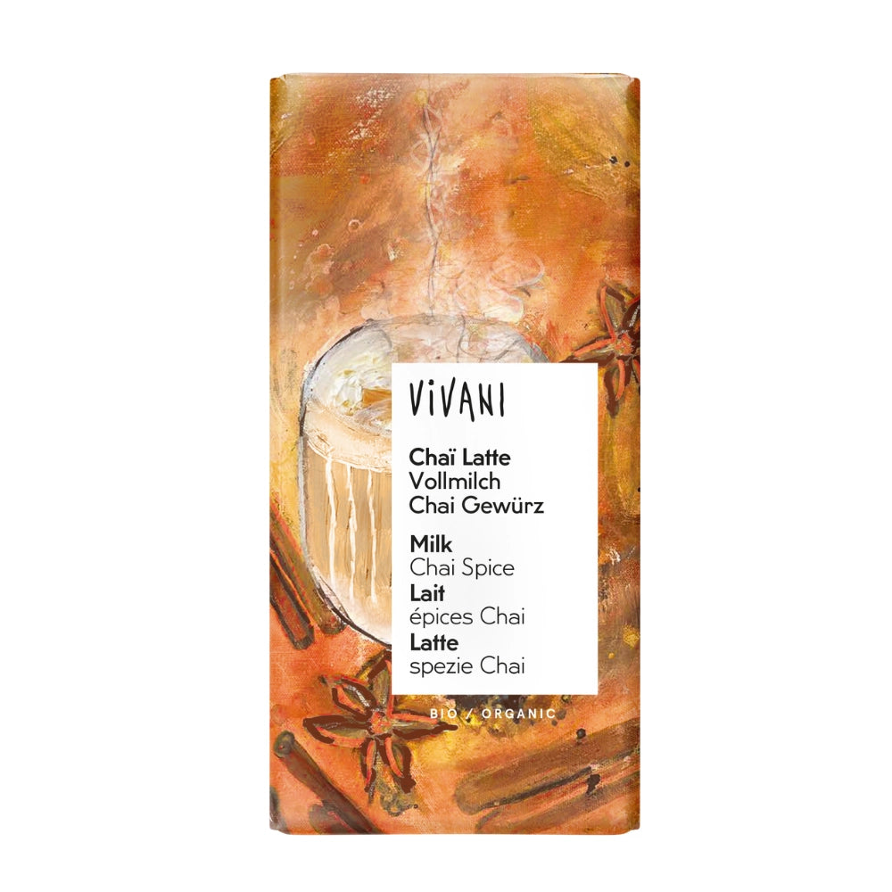 СПАСИ ХРАНА Био Млечен шоколад Chai Latte с подправки 80g, Vivani