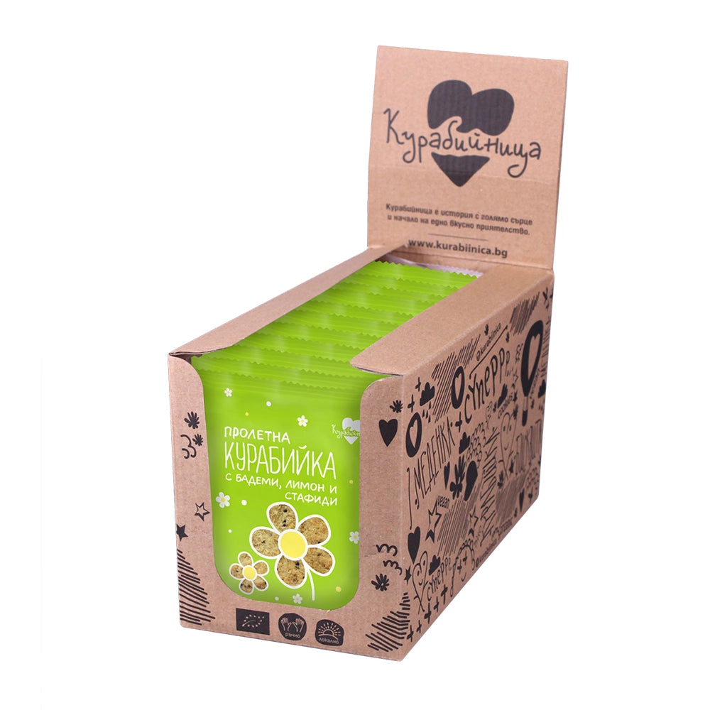 Био Пролетна Курабийка с Бадеми, Лимон и Стафиди, 60g, Курабийница