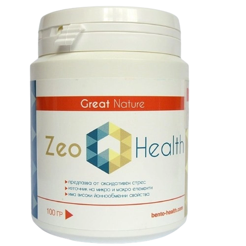 Zeo Health Натурален Пречистен Зеолит на Прах, 100g, Бенто Хелт