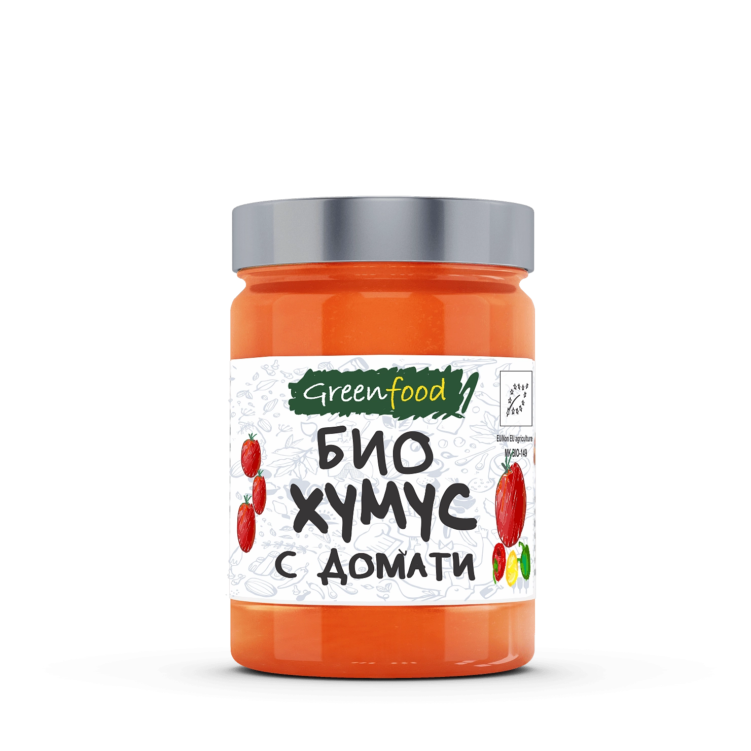 Био Хумус с домати, 280g, Green food