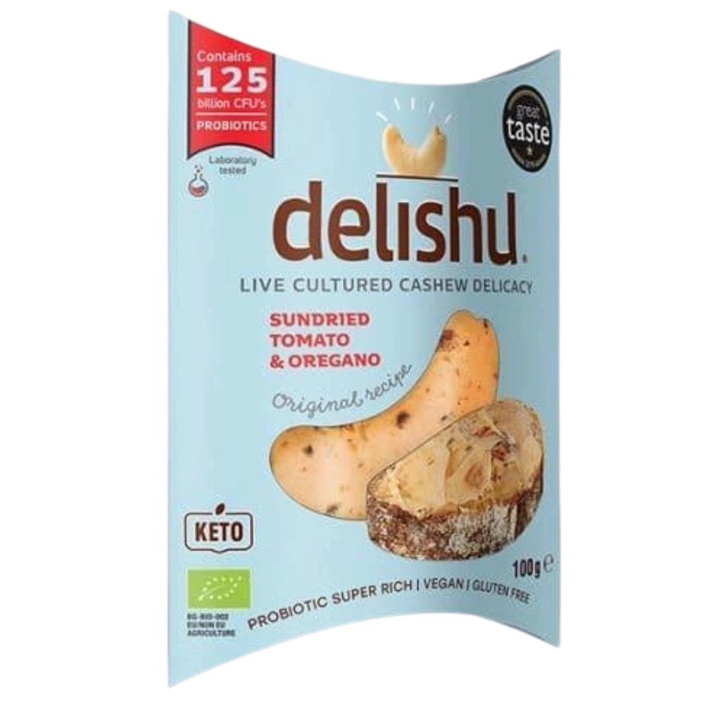 Био Деликатес от Заквасено Кашу с Домати и Риган, Delishu, 100 g