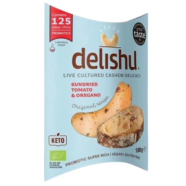 Био Деликатес от Заквасено Кашу с Домати и Риган, Delishu, 100 g