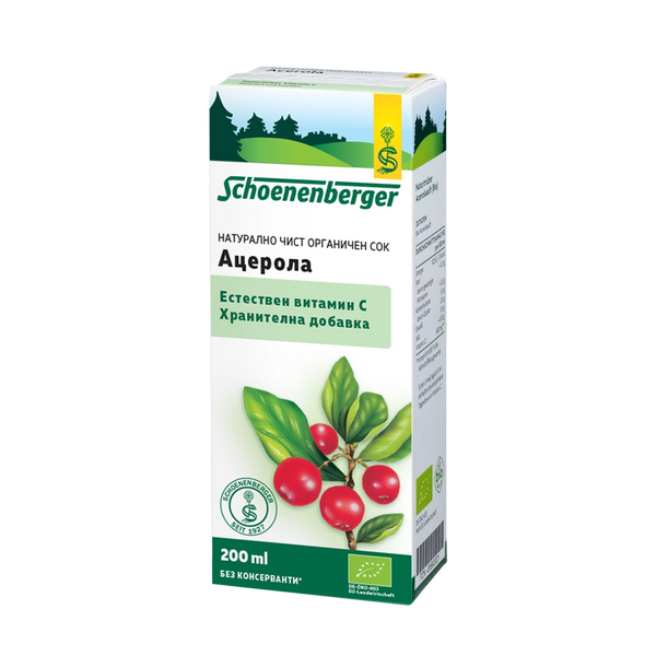 Био Сок от Ацерола, 200ml, Schoenenberger