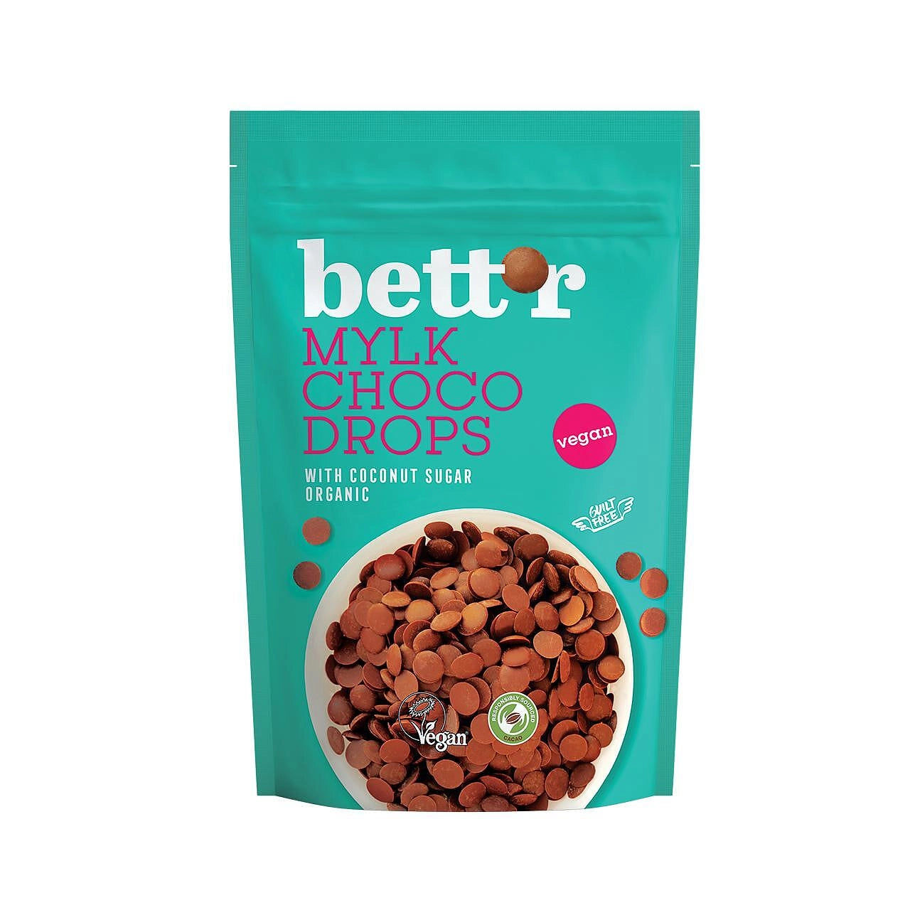 Био Капки "Млечен" Шоколад, 200g, Bett'r