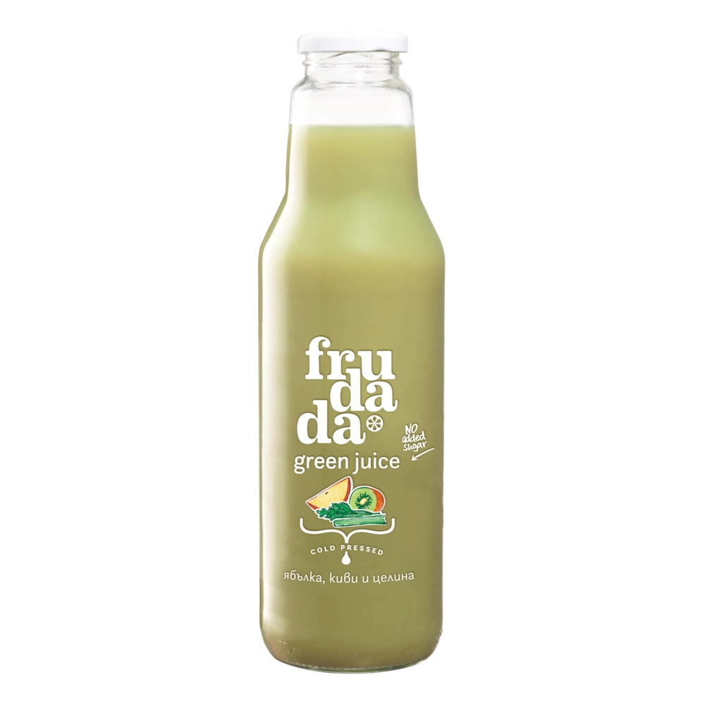 Сок Ябълка, Киви и Целина, студено пресована, 750ml, Frudada