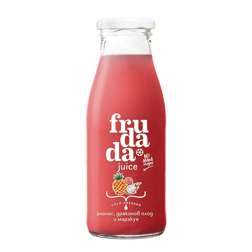 Сок ананас, драконов плод и маракуя, 250ml, Frudada